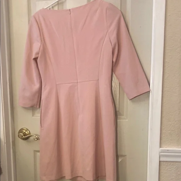 Vince Camuto Pink Sheath Dress with Cuffed Sleeves - Picture 3 of 14